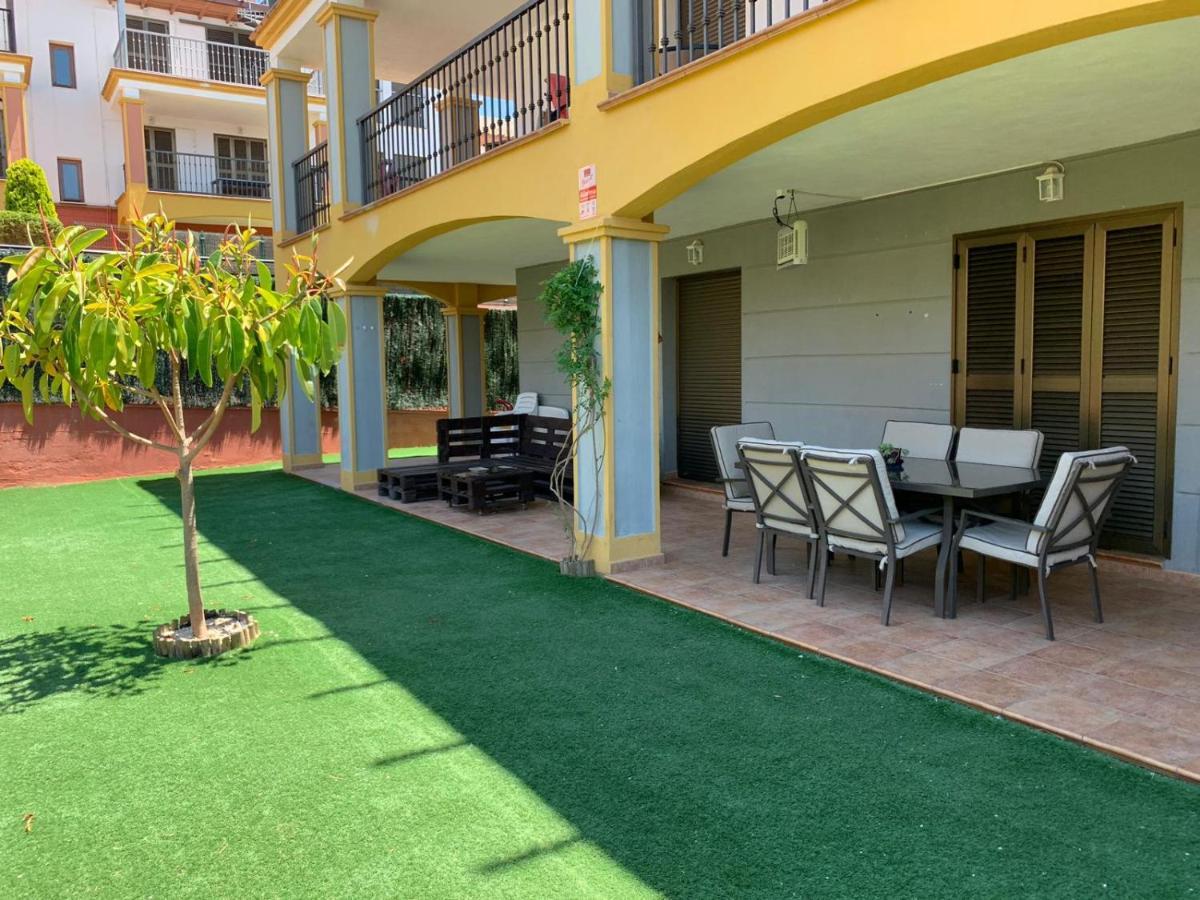 Apartamento Con Jardin Privado Y Acceso A Piscina Huelva Exterior photo