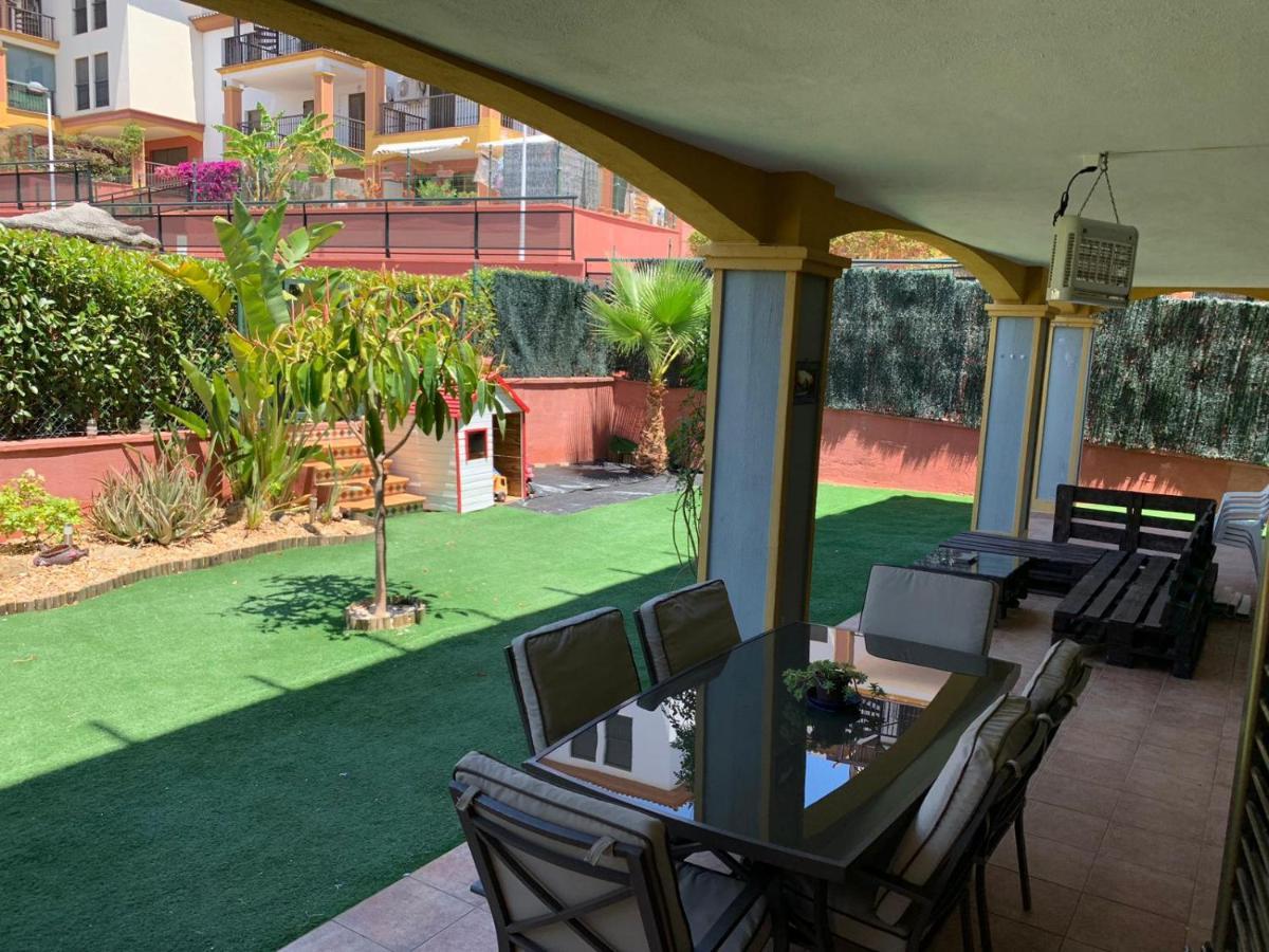 Apartamento Con Jardin Privado Y Acceso A Piscina Huelva Exterior photo